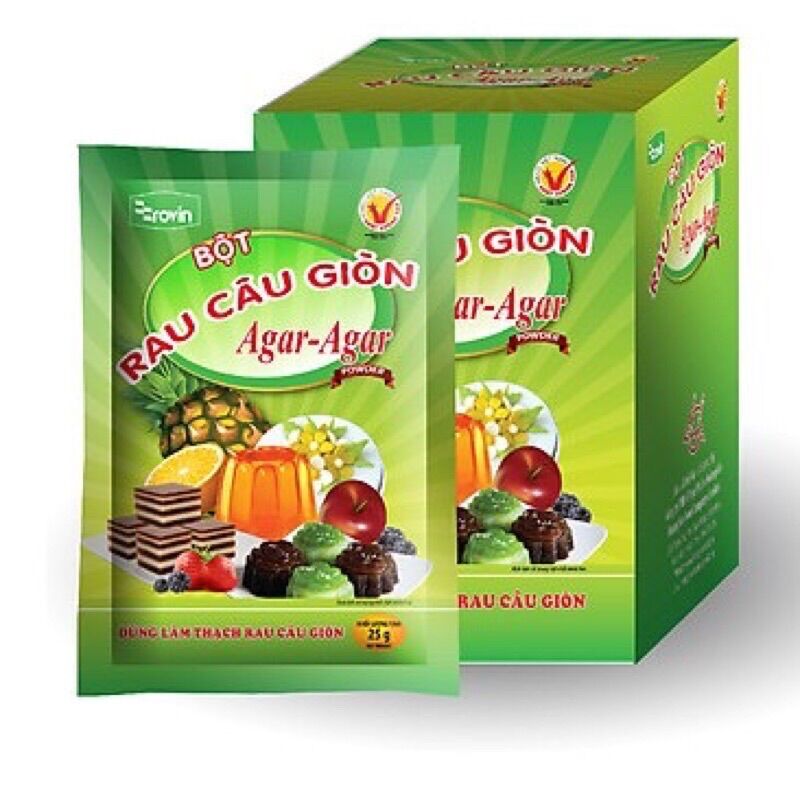 Hộp 10 gói bột rau câu giòn hoàng Yến