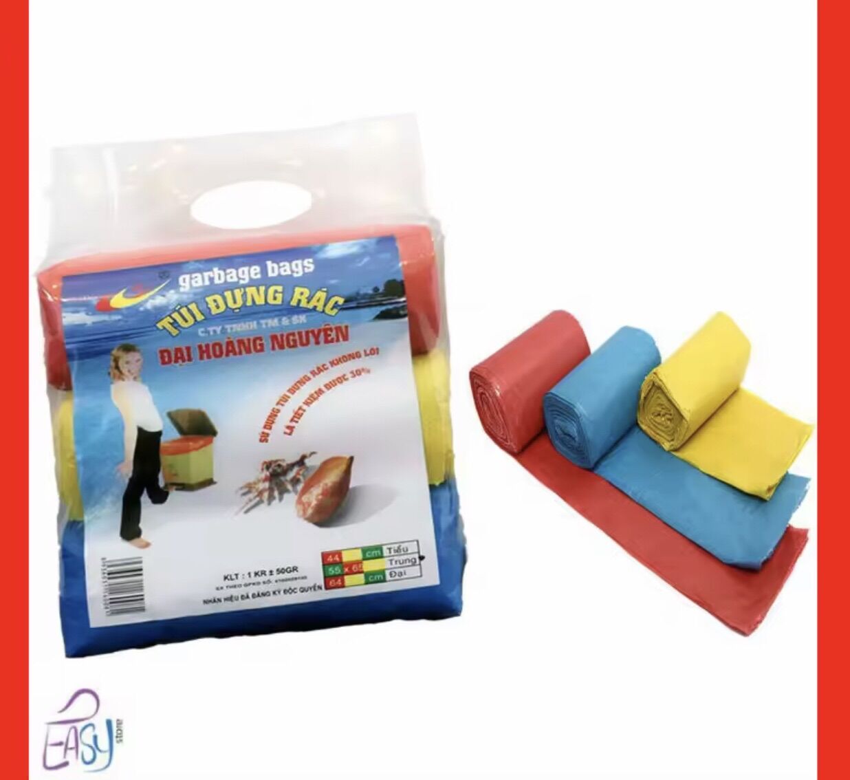 Bao rác màu 3 cuộn 1 lốc