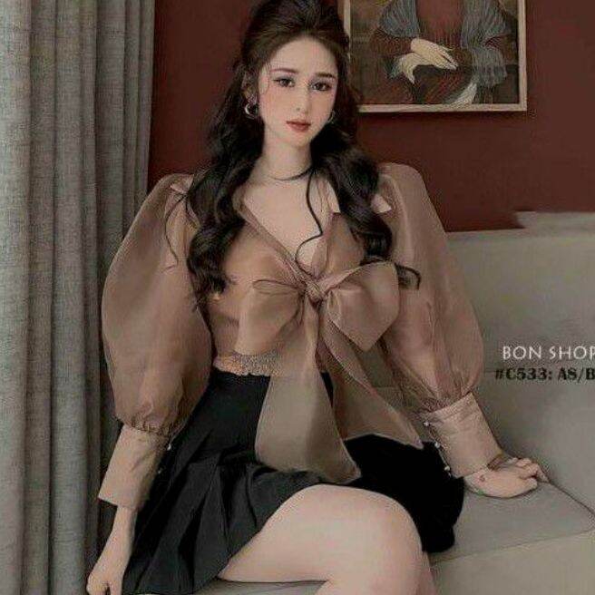 Sét Áo voan kiến kèm áo lót bên trong siêu hot