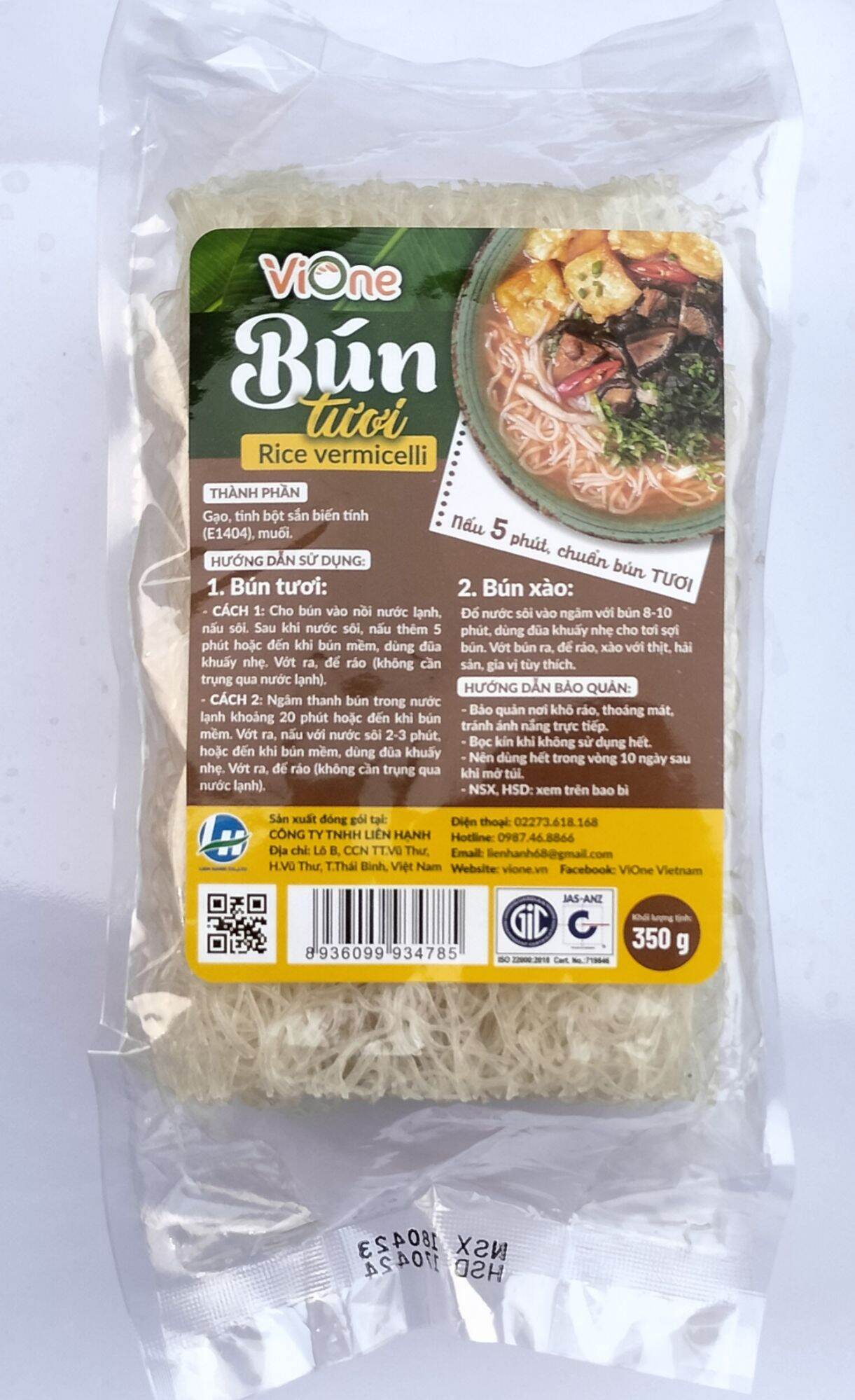 Bún tươi sấy khô vione