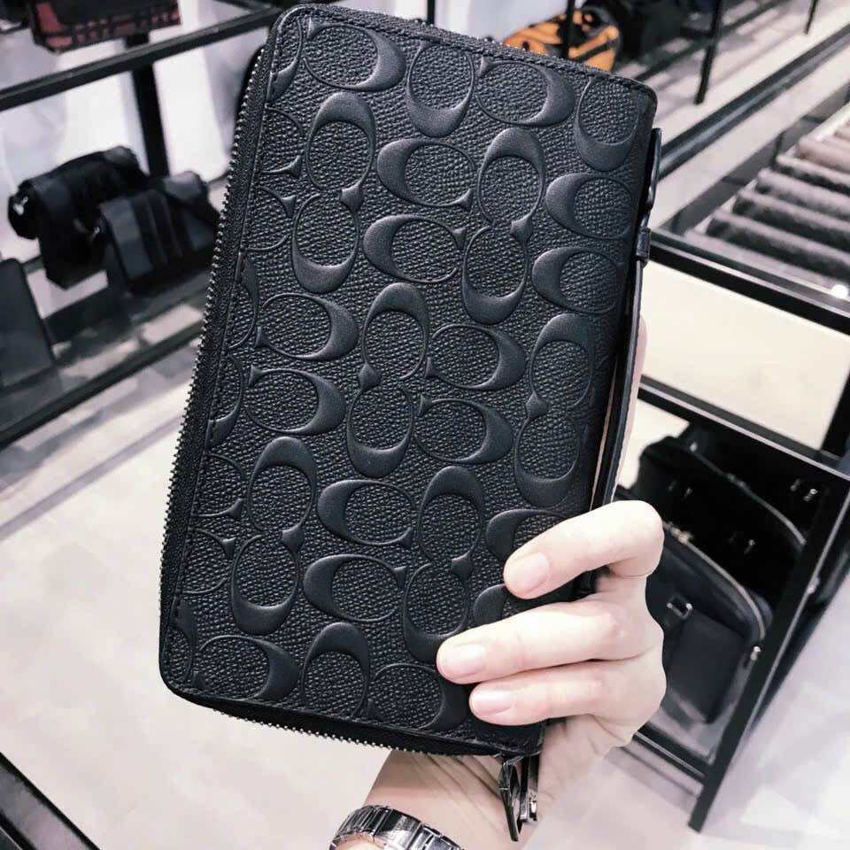 Ví nam 2 ngăn clutch Coach nam  Wallet Double Zip