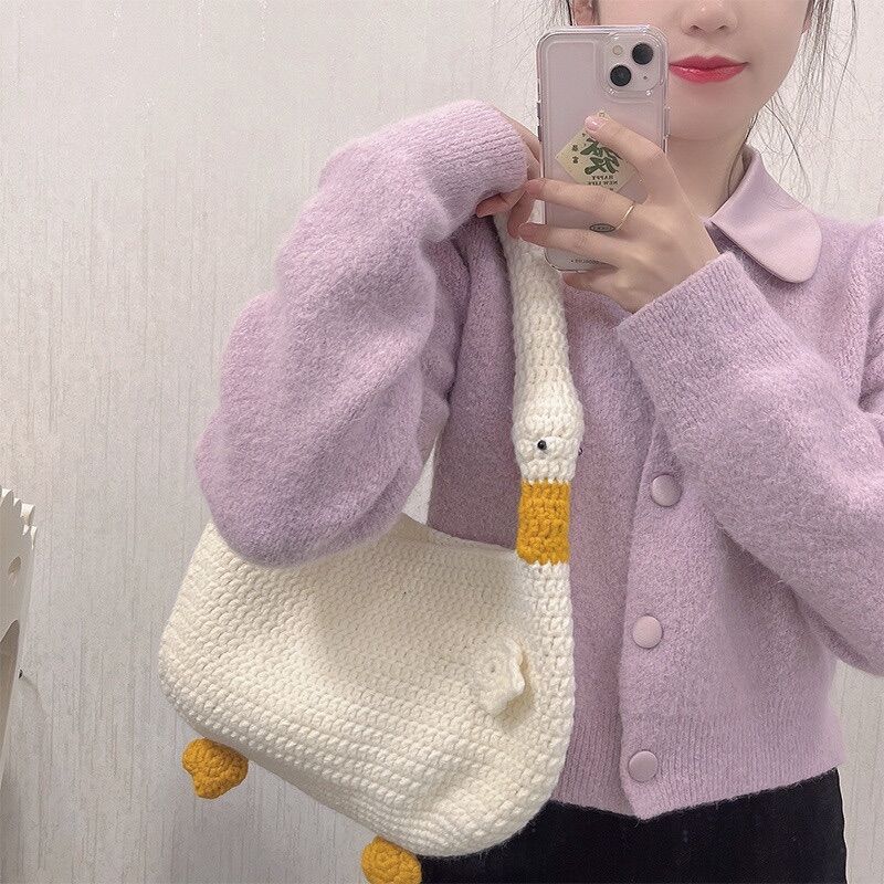 Túi len con vịt siêu đáng yêu