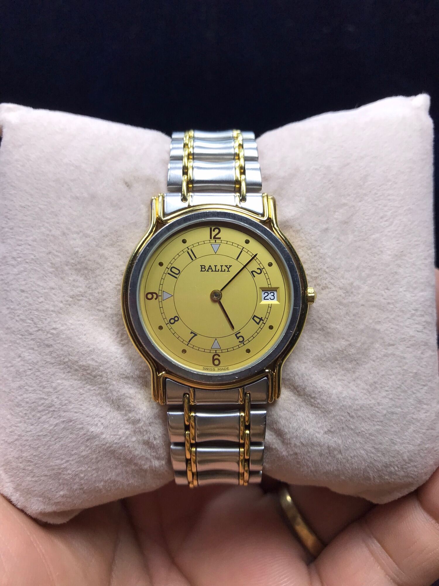 Buy Vintage BALLY 12.02 Yellow Dial Lady Quartz Watch Swiss Made Square  Tank Shape 25mm Online in India - Etsy