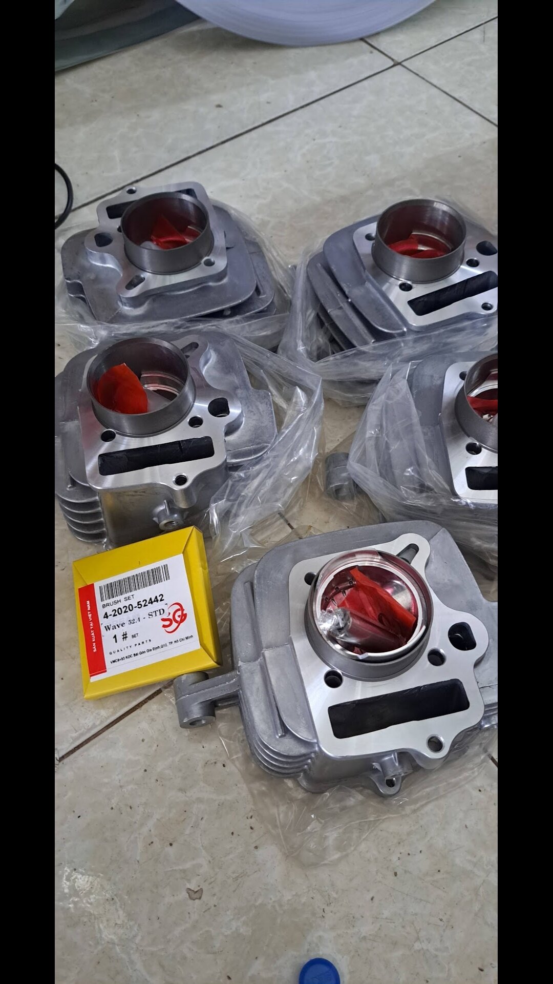 bộ hơi  wave 110 bao gồm piston với bạc +  ắc phe