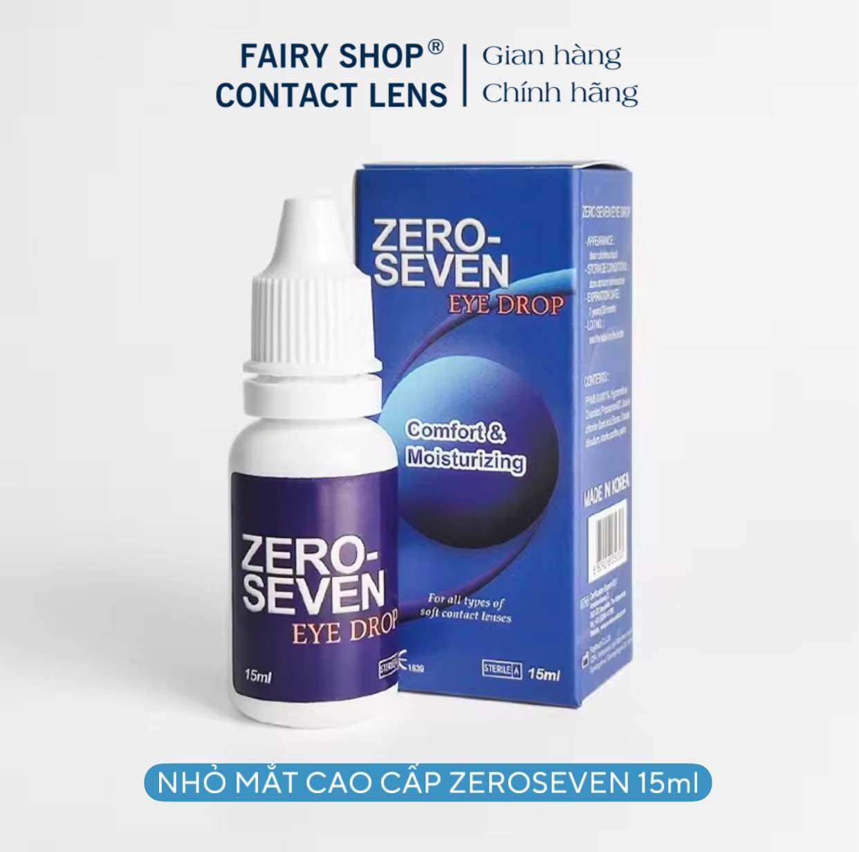 Nước nhỏ mắt zero seven 15ml - kính áp tròng fairy shop contact lens