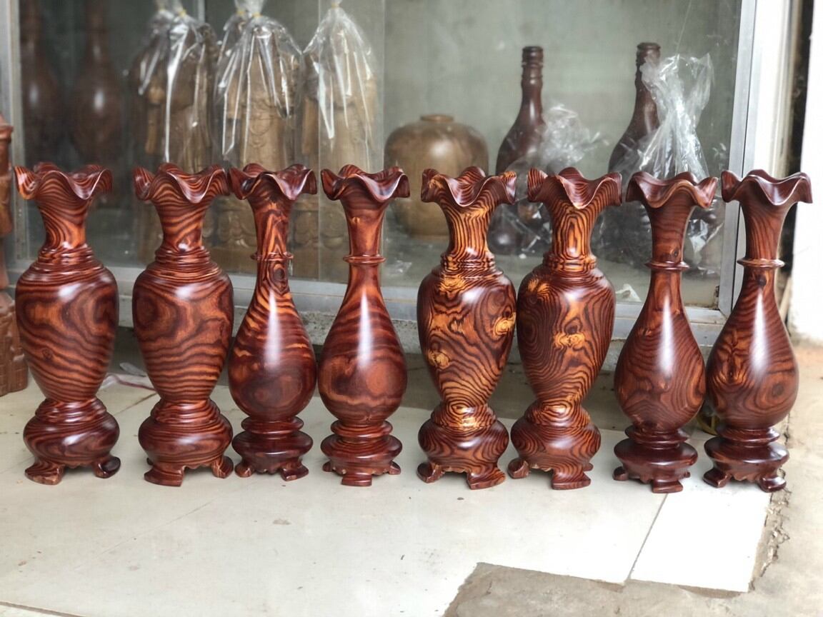 Cặp lục bình tì bà bằng gỗ trắc kt cao ,và 40cm