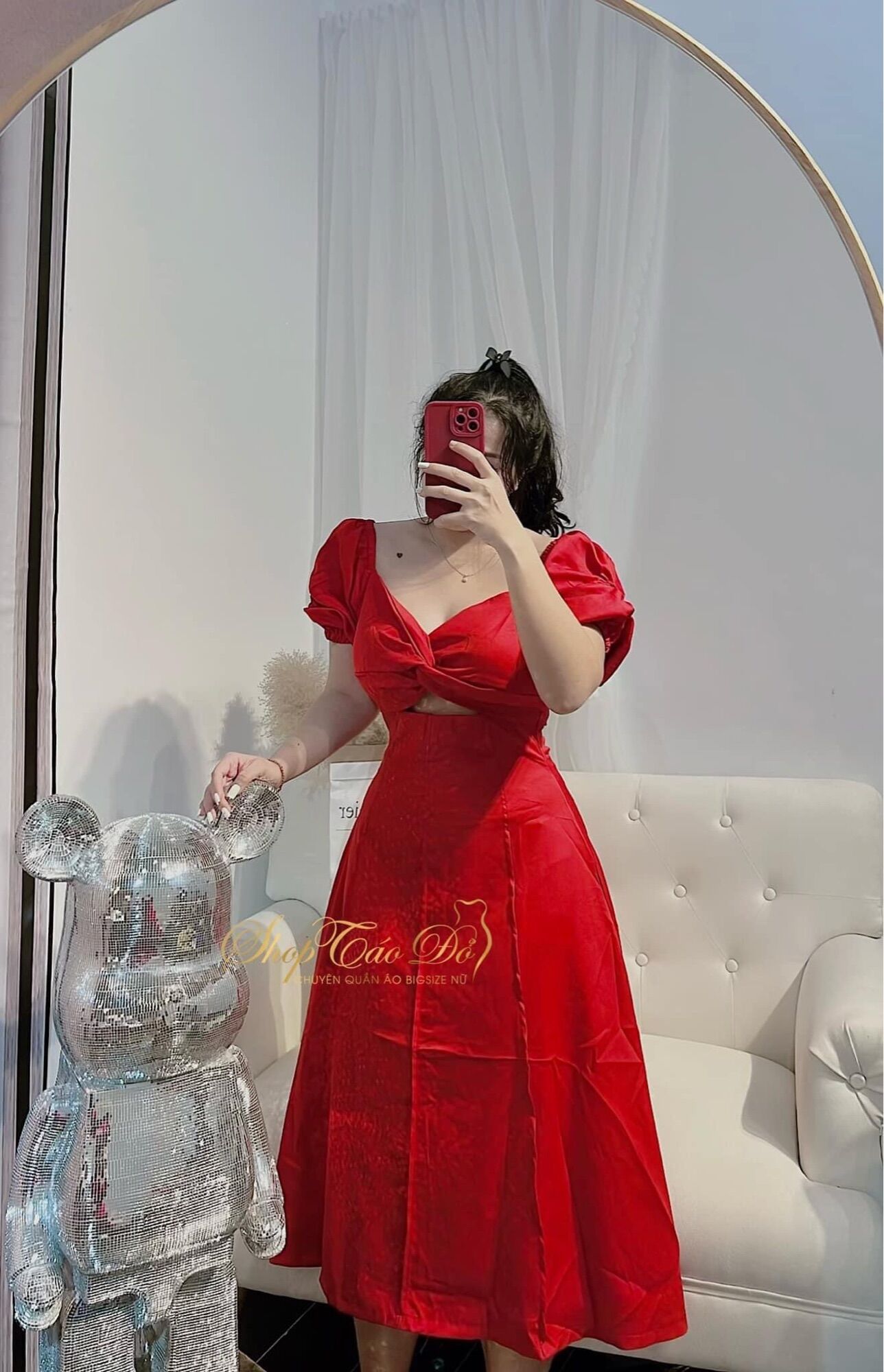 (SHOP TÁO ĐỎ BIGSIZE 50kg đến 90kg) đầm bigsize midi nữ xoắn ngực bigsize