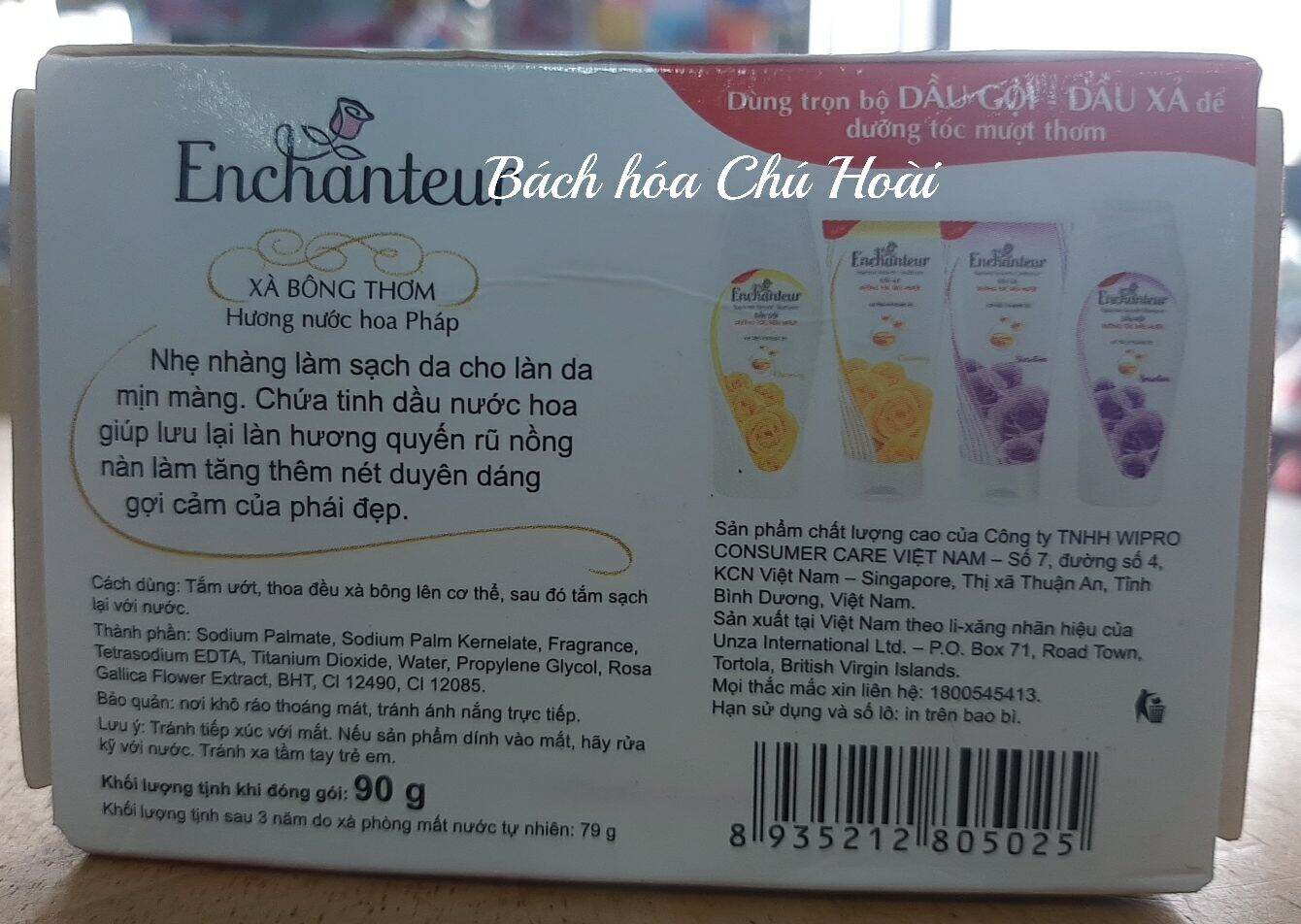 [Hcm]Xà Bông Cục Thơm Enchanteur Hương Hoa Pháp 90G