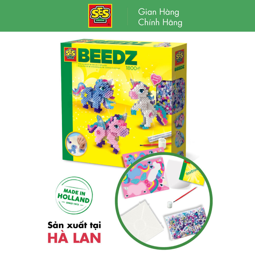 Hạt đậu thần kỳ iron on beads – unicorns - ses creative
