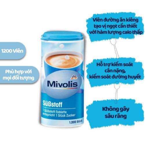 Viên đường ăn kiêng Mivolis Đức