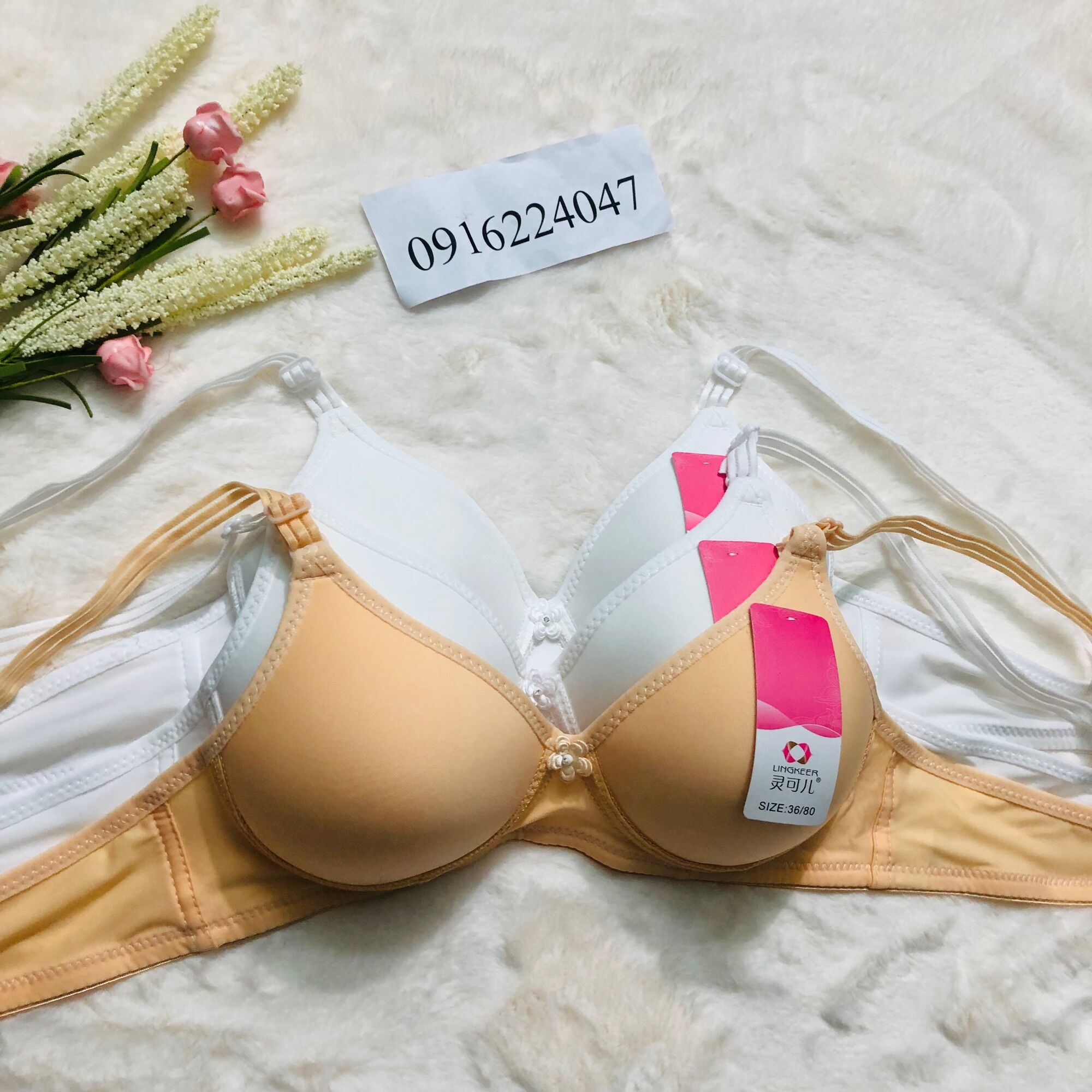 Áo ngực học sinh không gọng đệm mỏng, áo lót nữ trơn