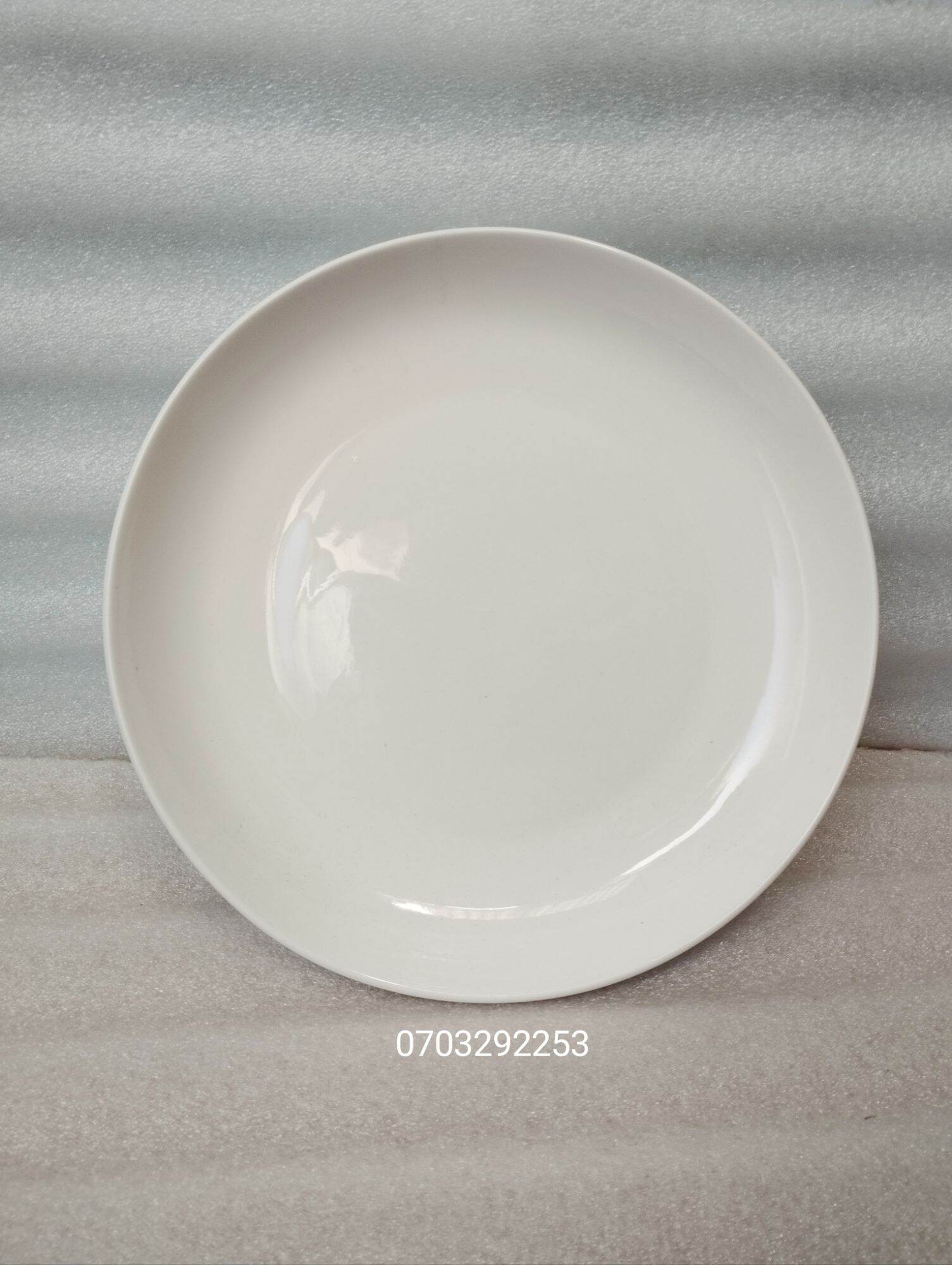 Dĩa sứ tròn ảo 23cm / 20cm / 18cm trắng