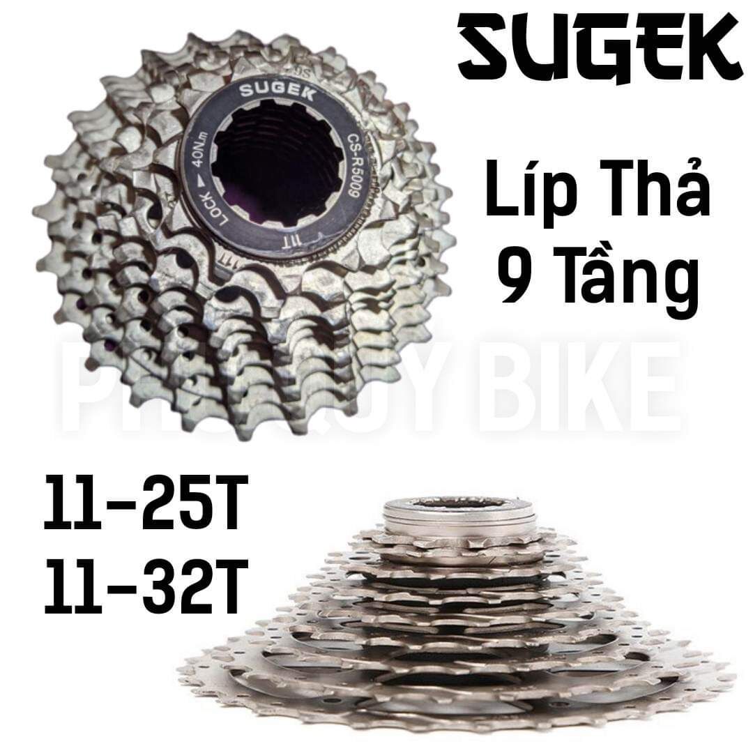 Líp thả 9 tầng dành cho xe đạp road & mtb hiệu sugek