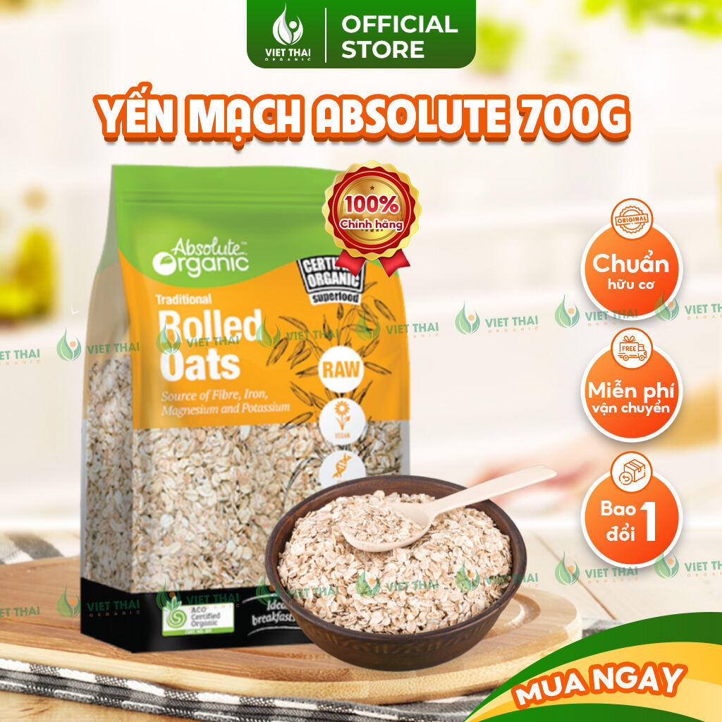 【Chính Hãng】Yến Mạch Tươi Úc Absolute Organic Túi 700g Đặc Biệt Xuất Xứ Từ Úc Đảm Bảo Đầy Đủ Chất Dinh Dưỡng Cần Thiết  - Việt Thái Organic