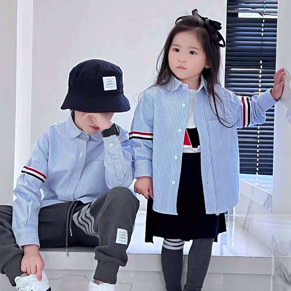 Áo sơ mi Thom brown Kisd, cao cấp