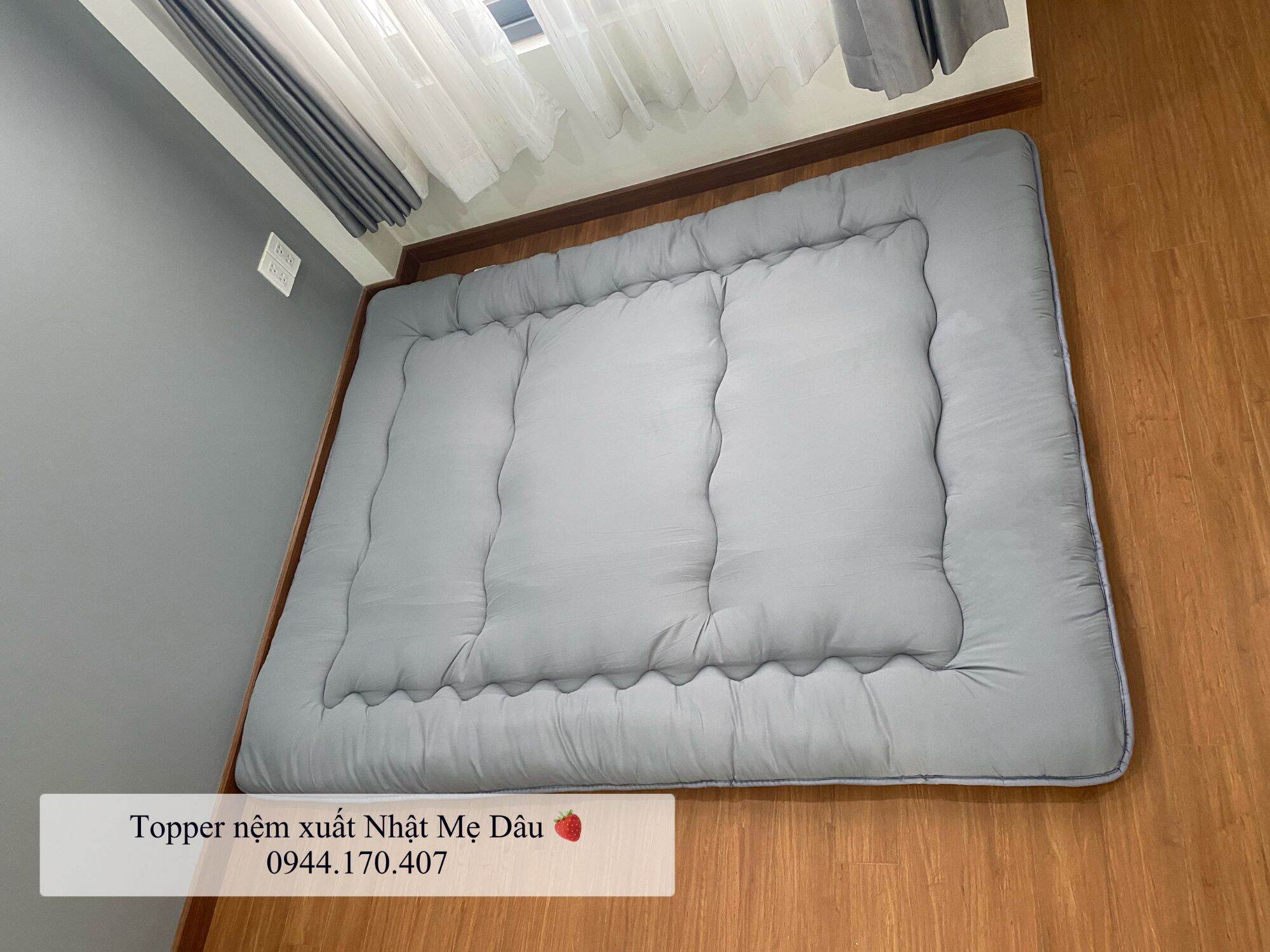Topper Nệm bông xuất Nhật kích thước 1m6×2m