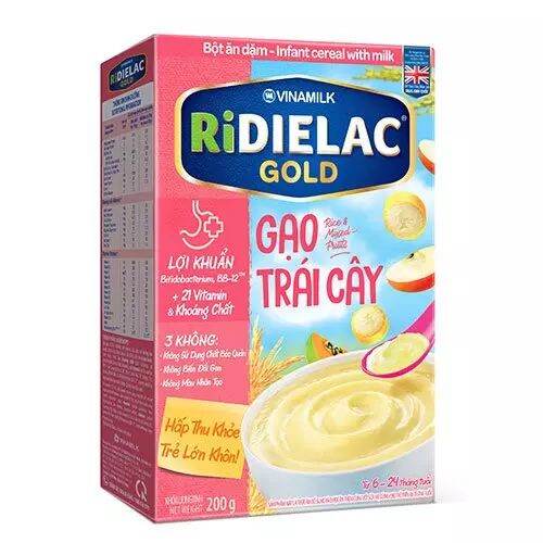 Bột ngọt Ridielac cho bé từ 6 tháng thối trở lên