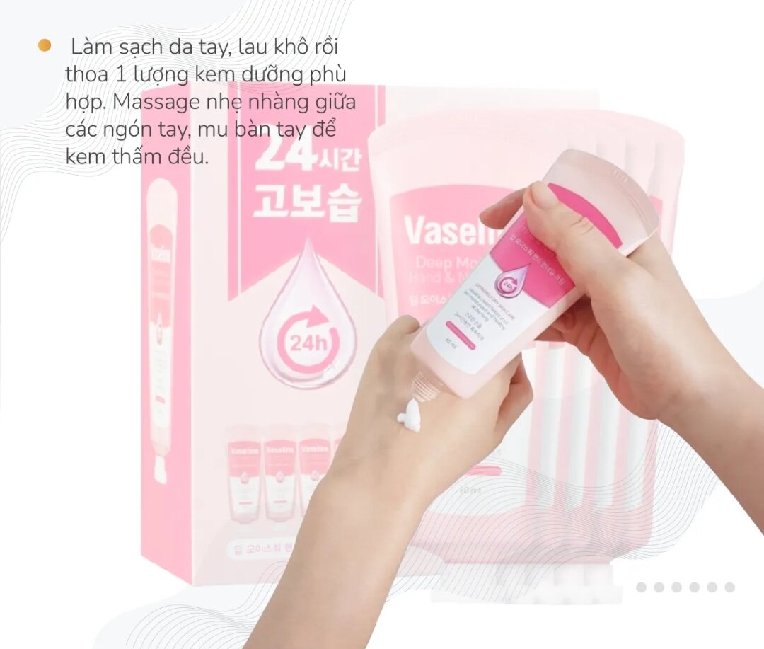 Kem Dưỡng Da Tay Và Móng 24h Vaseline Deep Moisture 60ml
