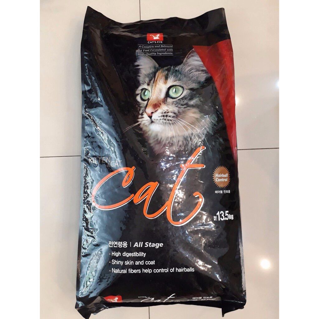 Hạt Cateyes cho mèo túi 1kg & bao 13,5kg của Hàn Quốc