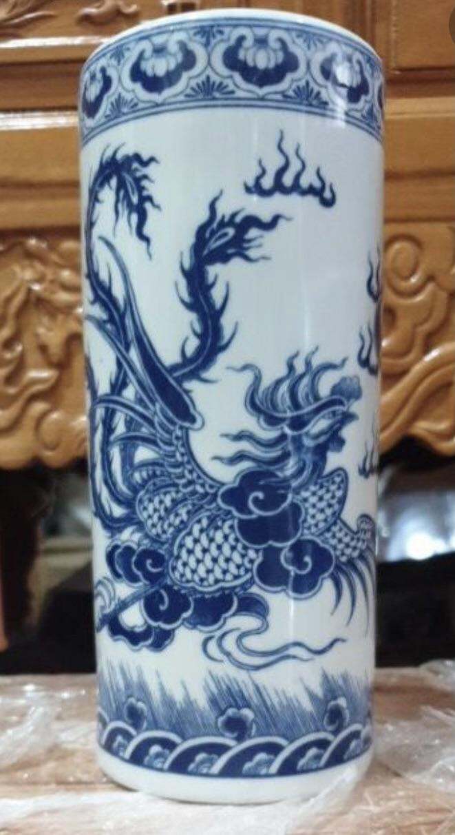 Ống đựng nhang sứ bát tràng cao 20cm