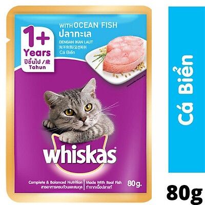 24 GÓI MIX VỊ PATE CHO MÈO WHISKAS 85gr
