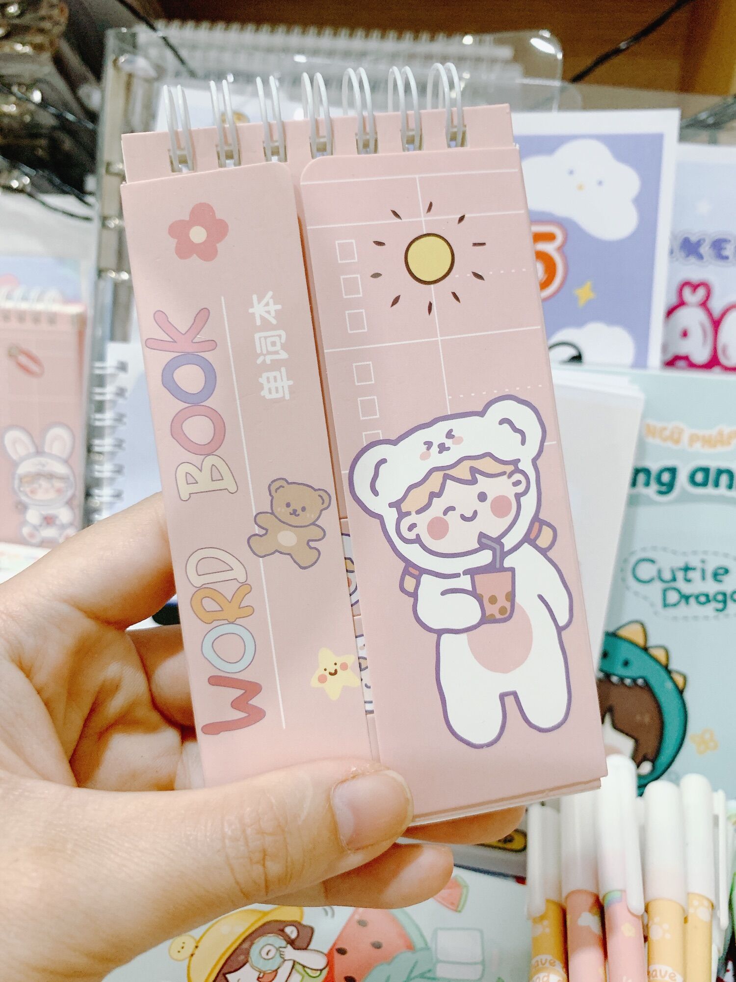 Sổ ghi nhớ từ vựng tiếng anh, hàn, nhật