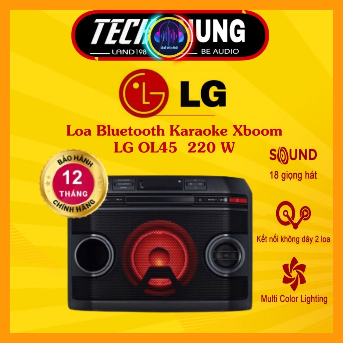 Loa karaoke lg xboom ol45 220w - chính hãng bảo hành 12 tháng