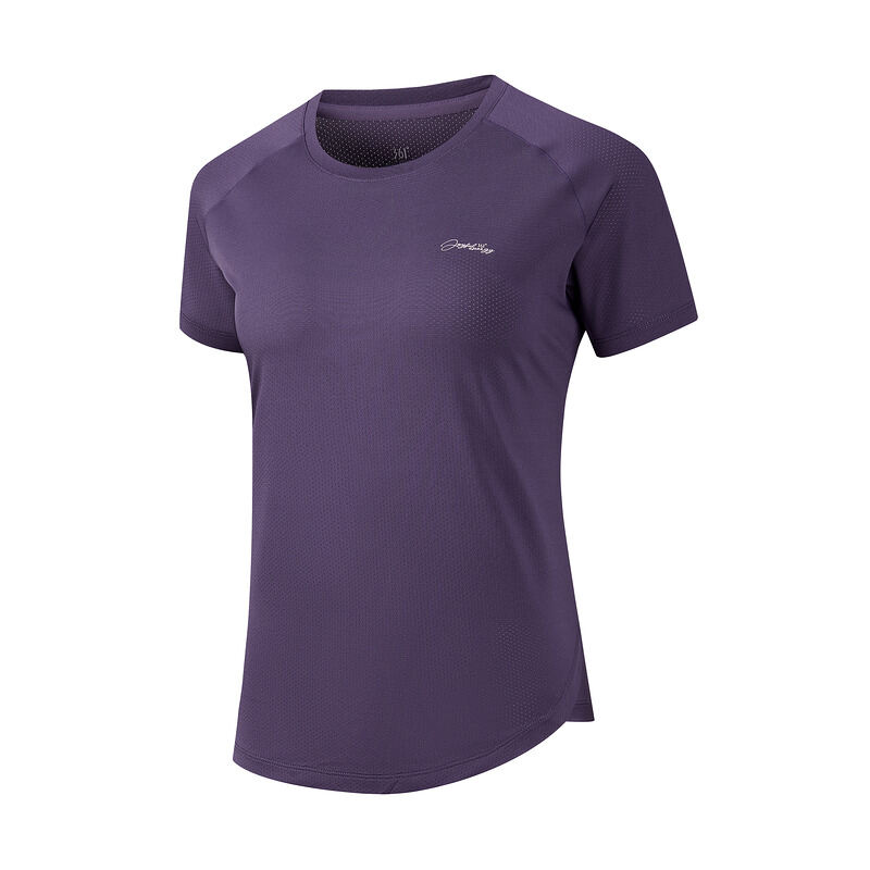 Áo Thun Cổ Tròn Tay Ngắn Thoáng Khí Thoải Mái Đa Năng Cho Nữ Thể Thao 361 Degree Áo Thun Polyester C