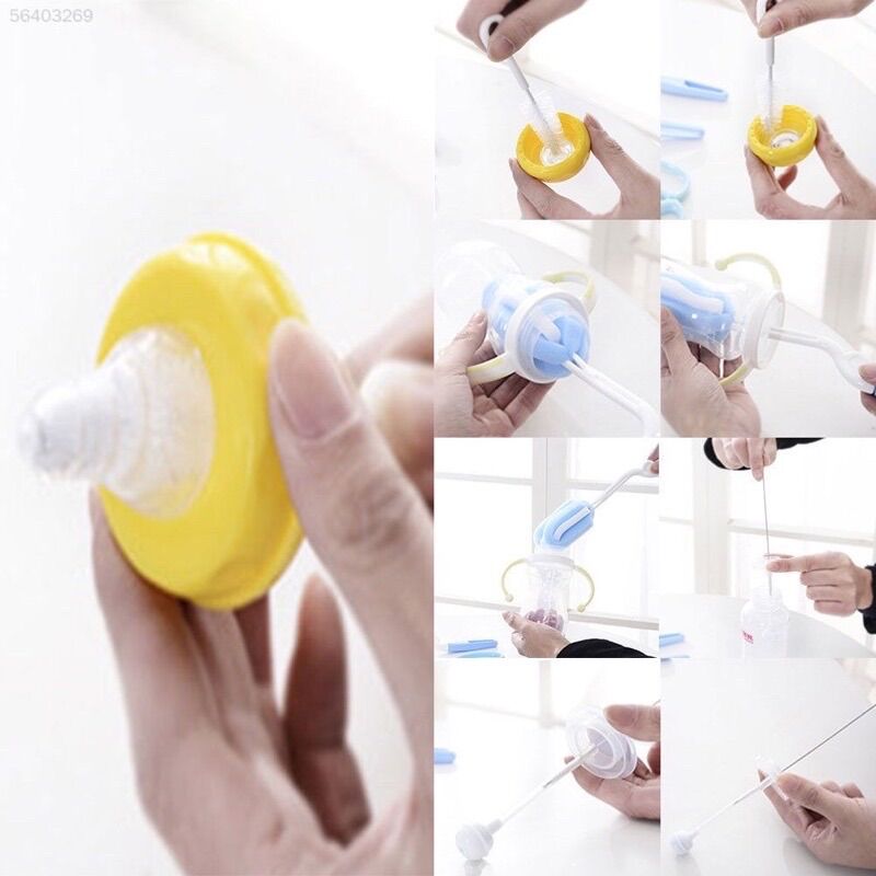 Bộ cọ rửa bình sửa 4 chi tiết, cọ rửa bình moonship cho bé
