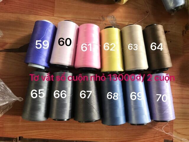 Set 3 cuộn tơ vắt sổ cuộn nhỏ dài 5000m/1cuộn