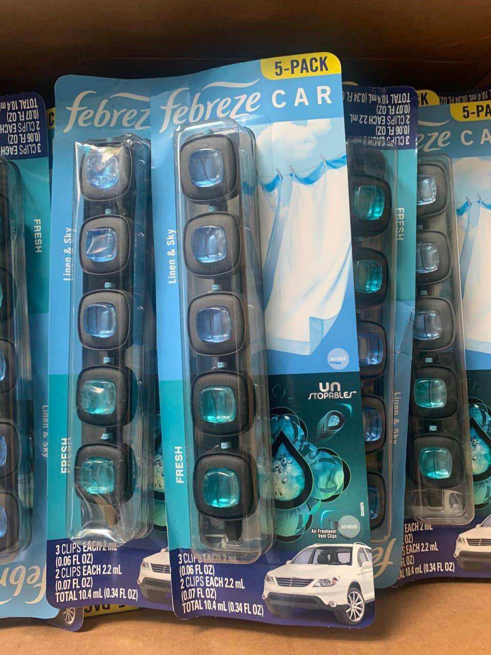 [HCM]Nước hoa xe oto Febreze (pack 5 cái)