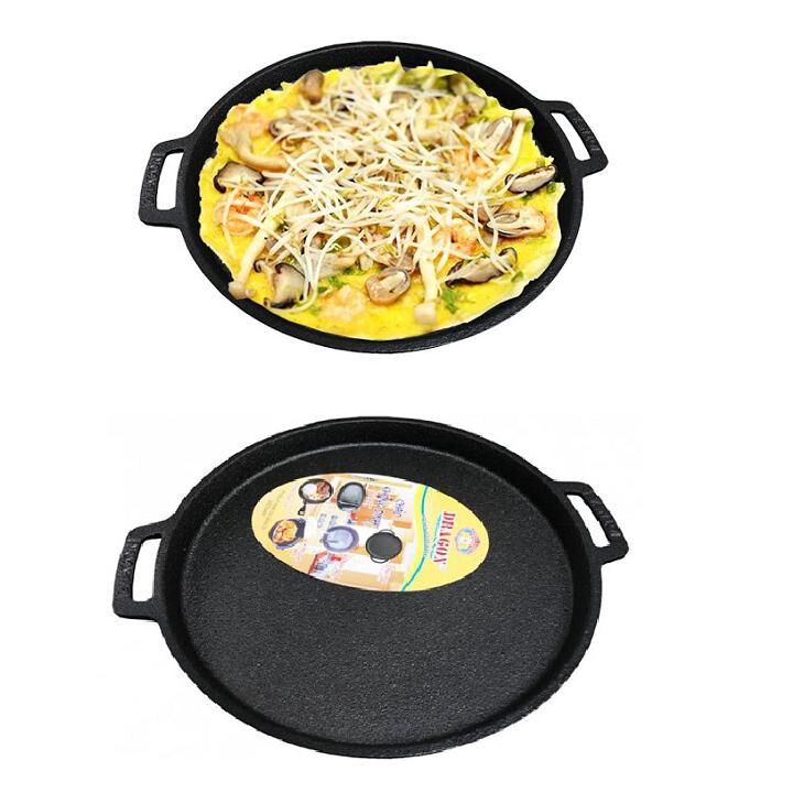 Chảo gang chống dính đổ bánh xèo - đồ nướng - bò bít tết - ốp la vvv Dragon 19cm ( được bảo vệ 1 lớp chống dính cao cấp )