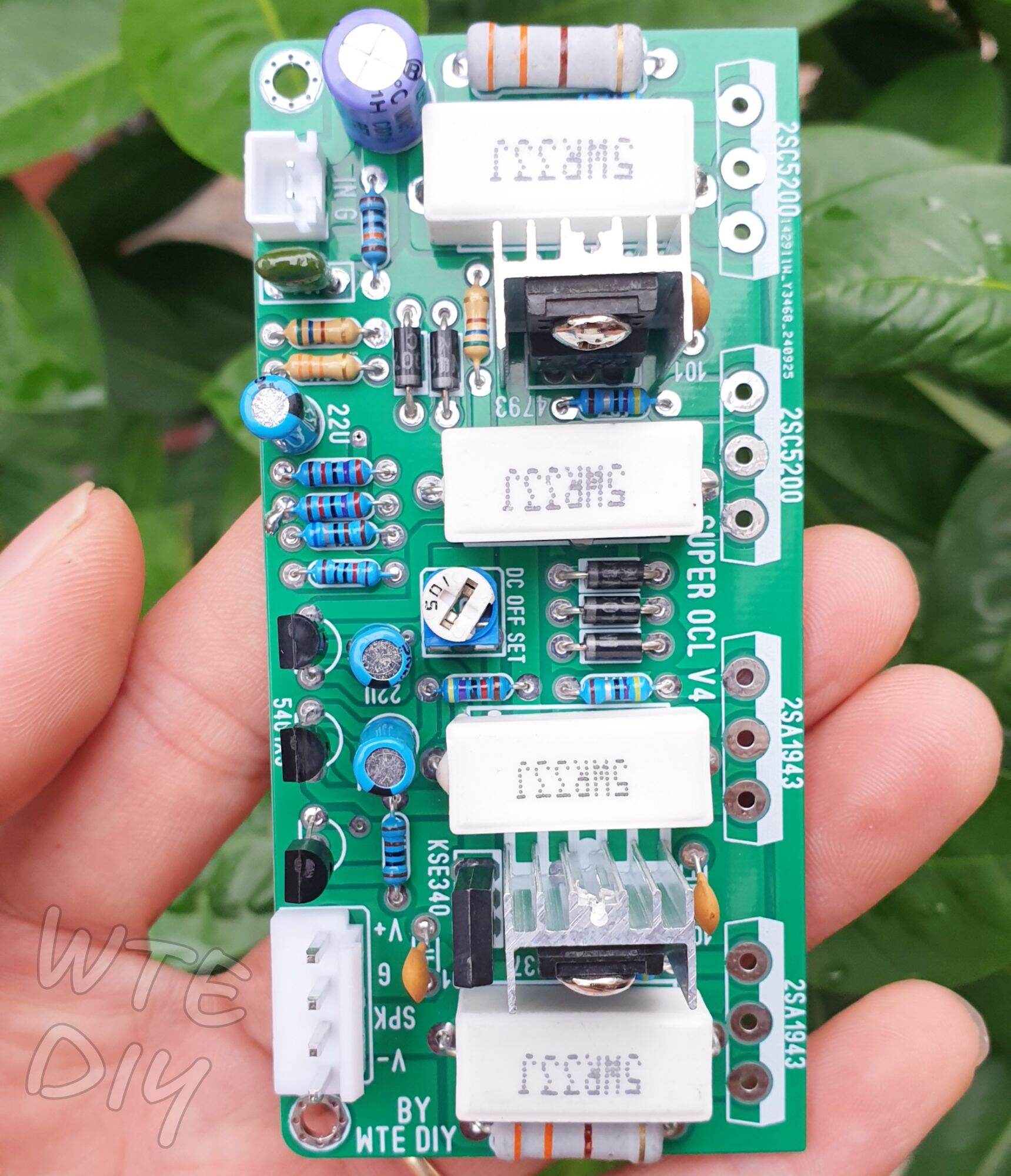 Mạch công suất 4 sò 1 kênh mini nguồn đôi