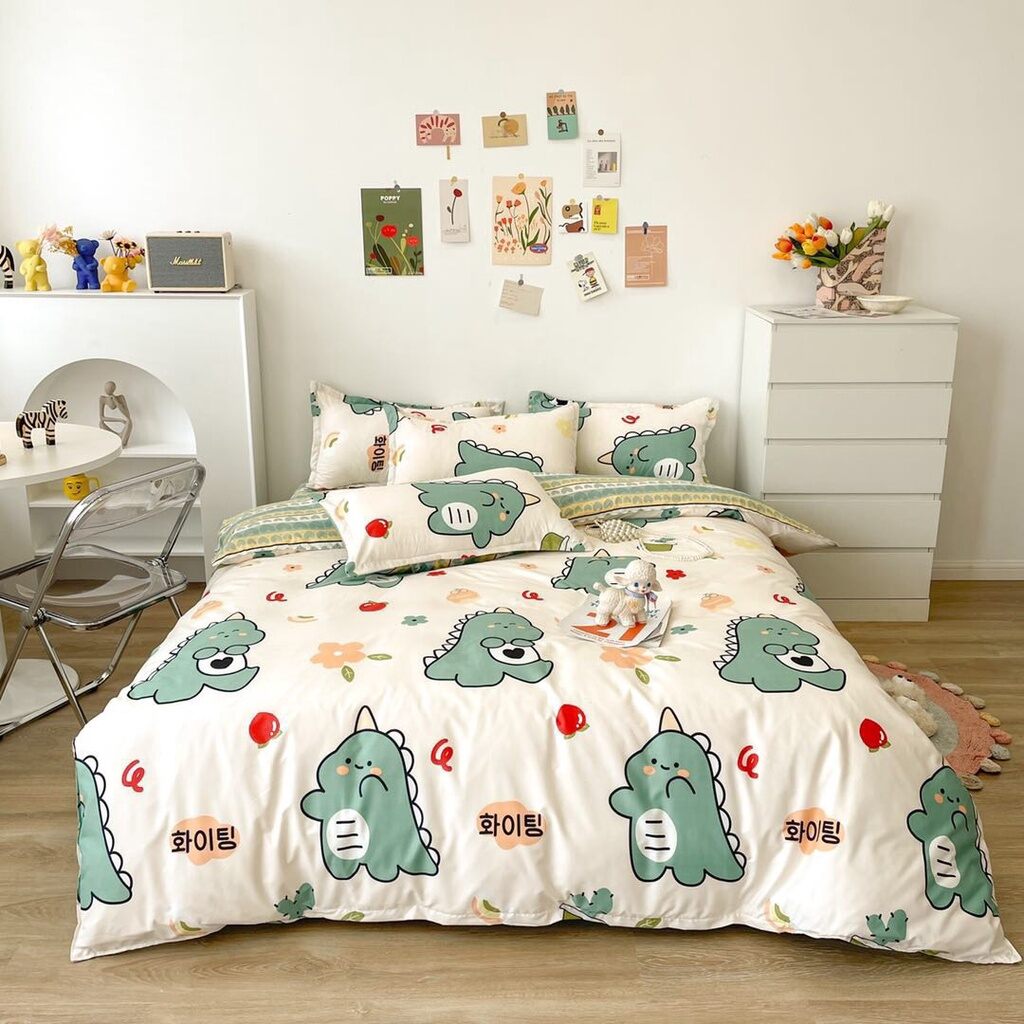 Bộ Ga gối Cotton Poly Bốn mùa đủ size