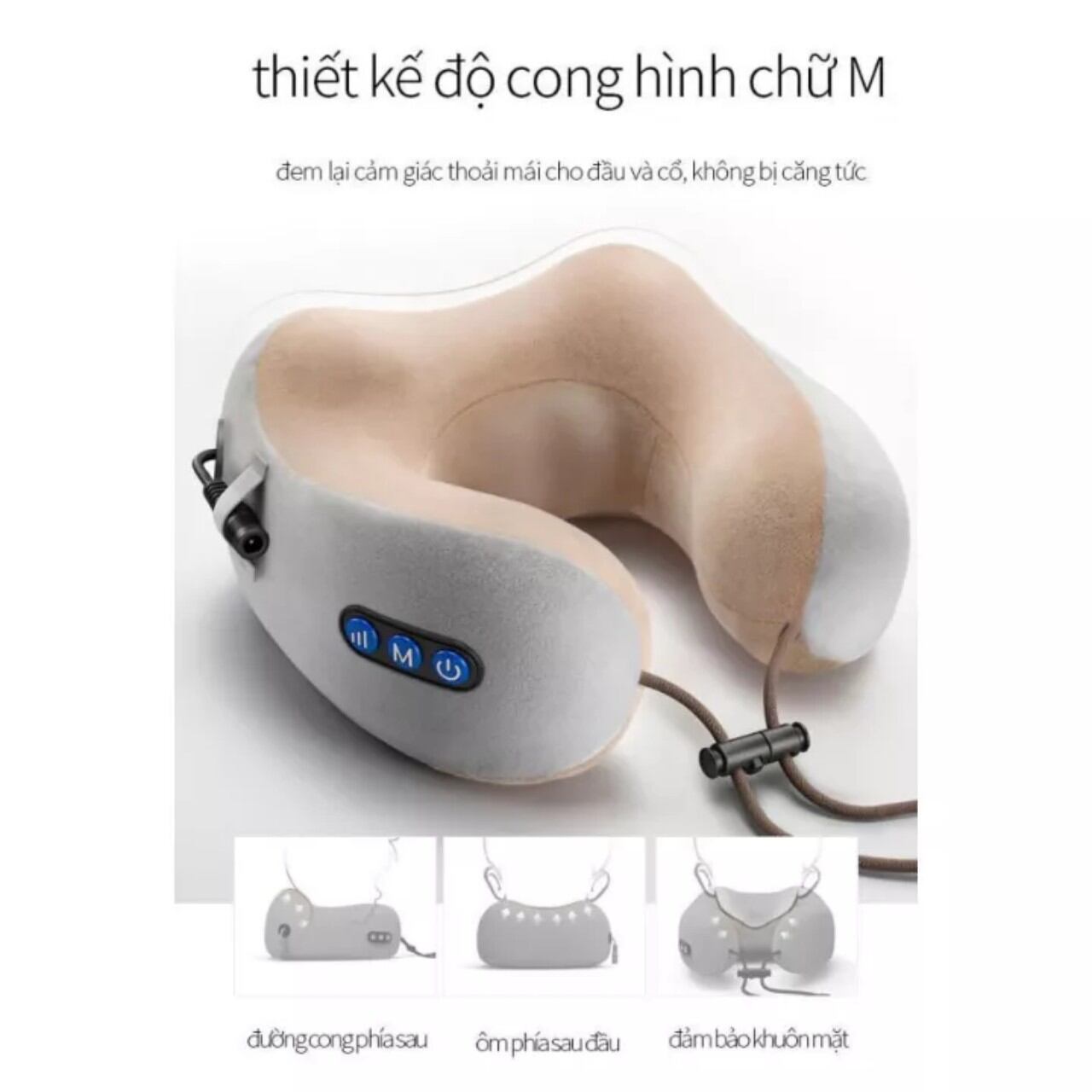 Gối Massage Chữ U Mềm Mại Êm Ái