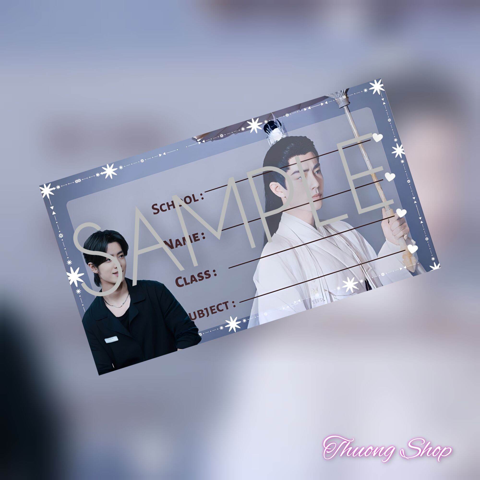 Nhãn Vở Hình Tiêu Chiến Vương Nhất Bác.