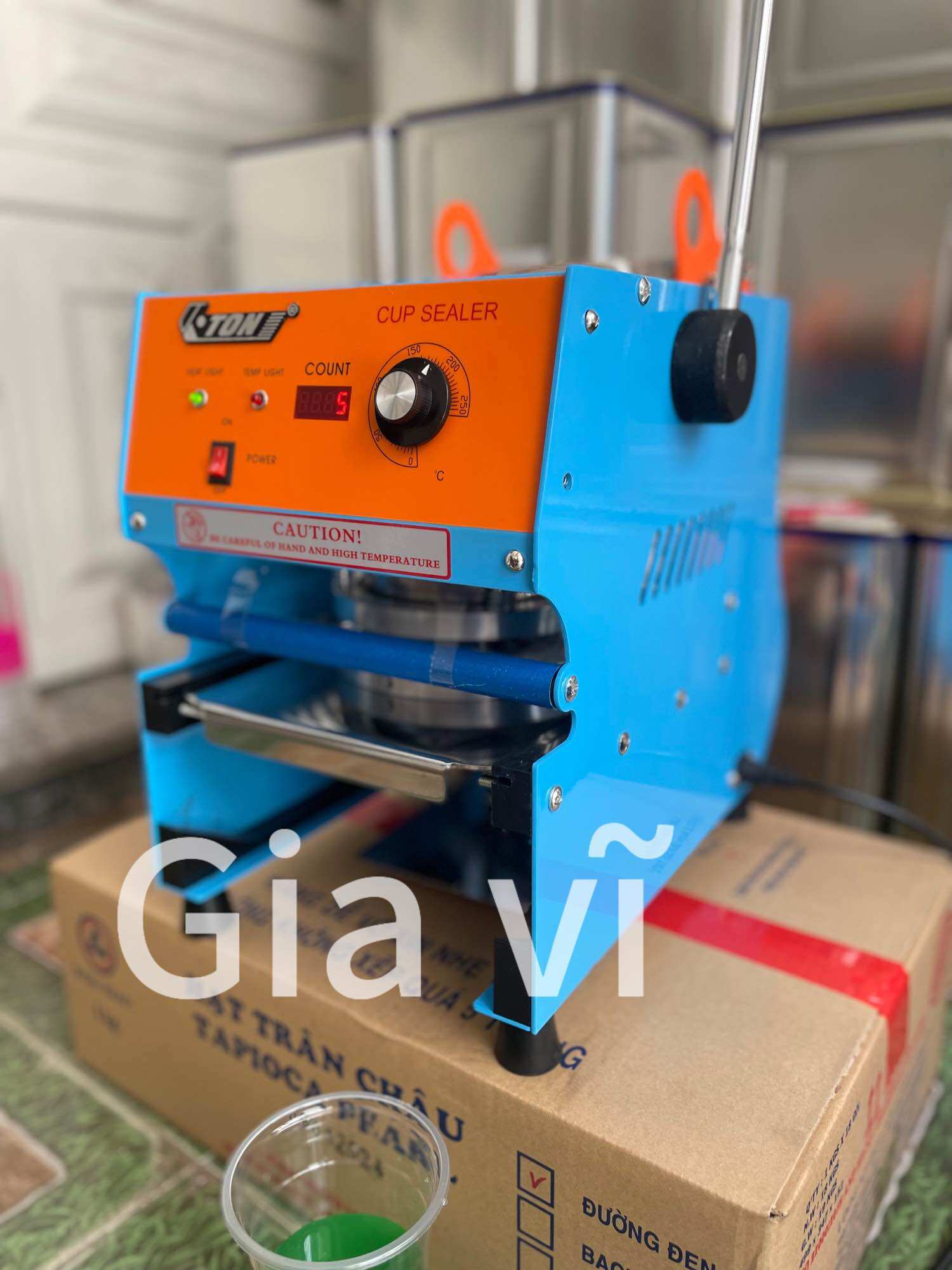 Máy ép miệng ly nước mía, ly trà tắc chính hãng ETON