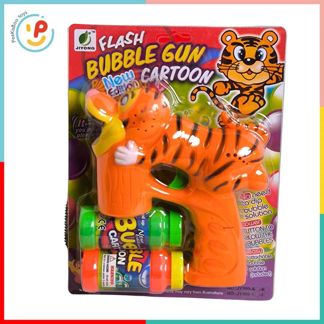 Đồ chơi Súng bong bóng Cá Heo Angry Bird Khủng Long Vịt Doremon Dùng Pin (Không kèm pin) Tặng Kèm 2 lọ xà phòng peekabootoys