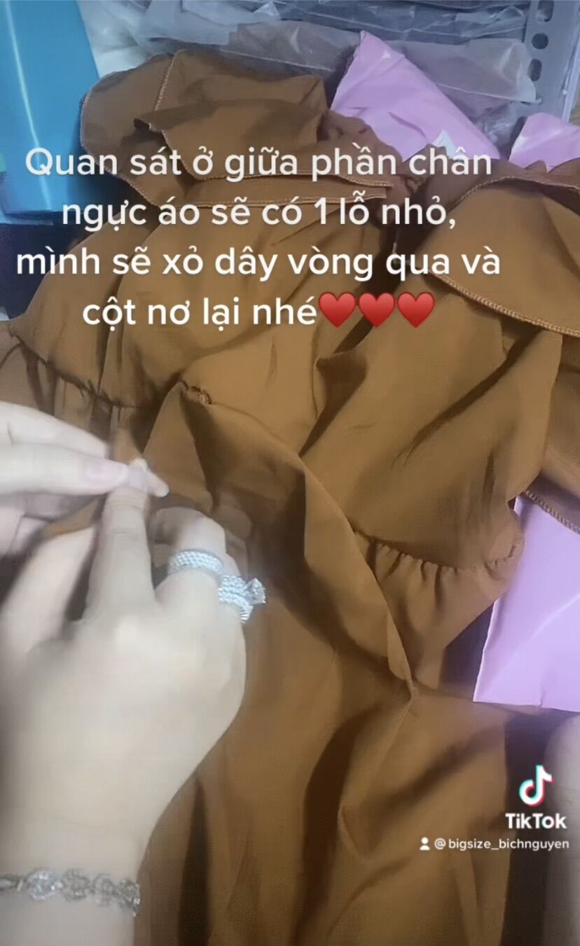 [Bigsize 60-90kg] Áo trễ vai thắt dây