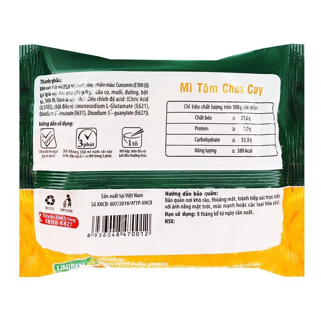COMBO SỈ 1 thùng mì 3 MIỀN TÔM CHUA CAY (30 gói *65gr)