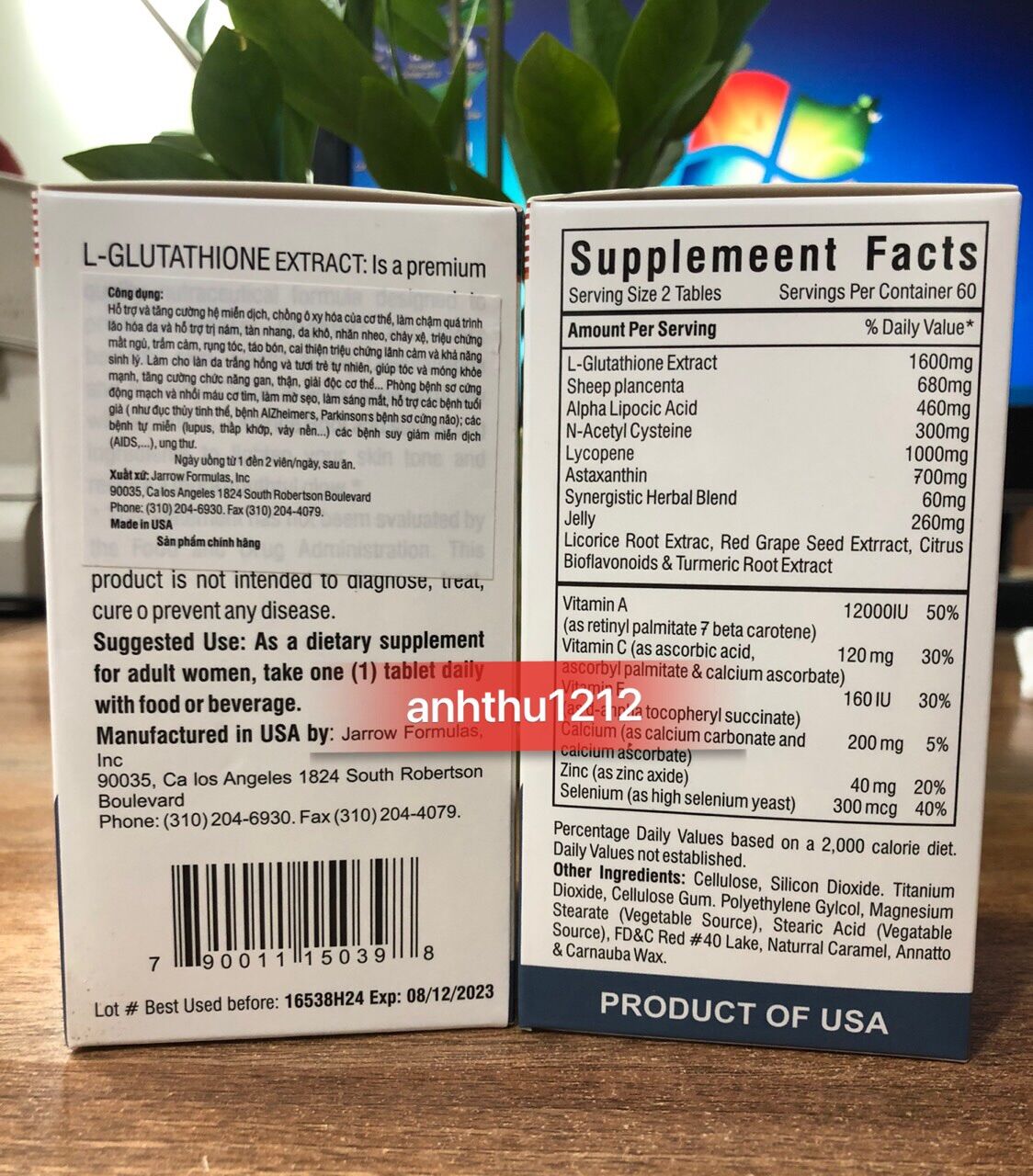 L-Glutathione Extract 1600mg