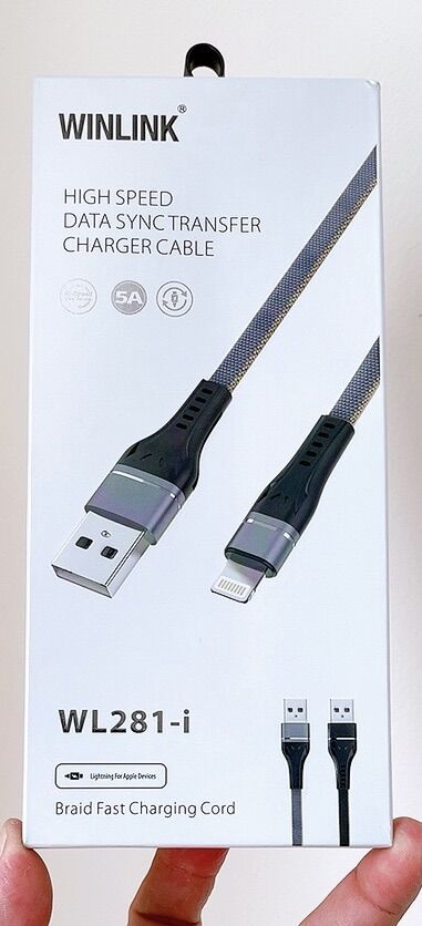 Dây cáp sạc nhanh Winlink 281 Đuôi Sạc Iphone (Iphone 5 - 12promax)