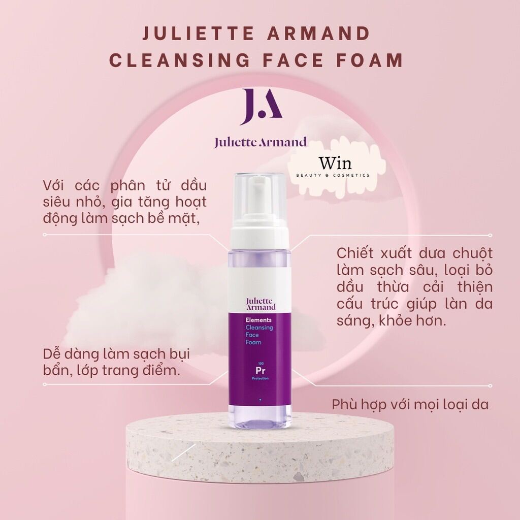 Bọt rửa mặt Juliette Armand Cleansing Face Foam dành cho mọi loại da