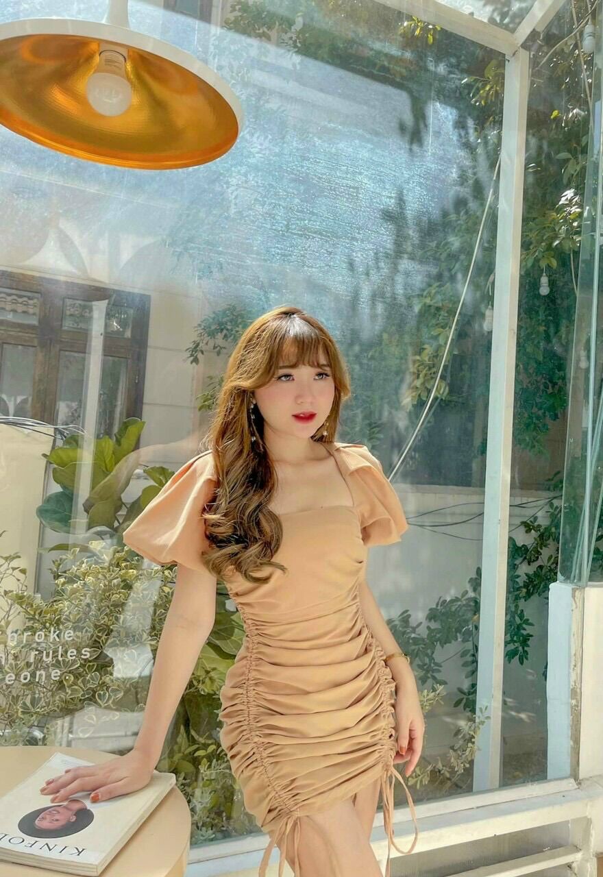 Đầm dự tiệc rút bên sang chảnh BG