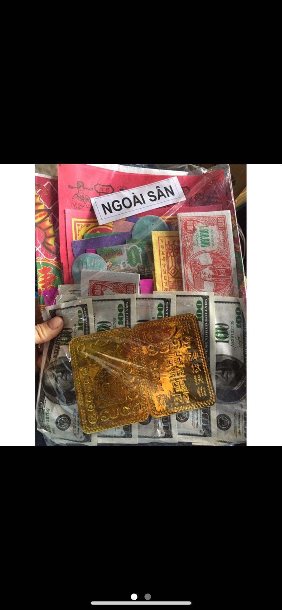 Phần cúng ngoài sân Mùng 2-16 âm lịch