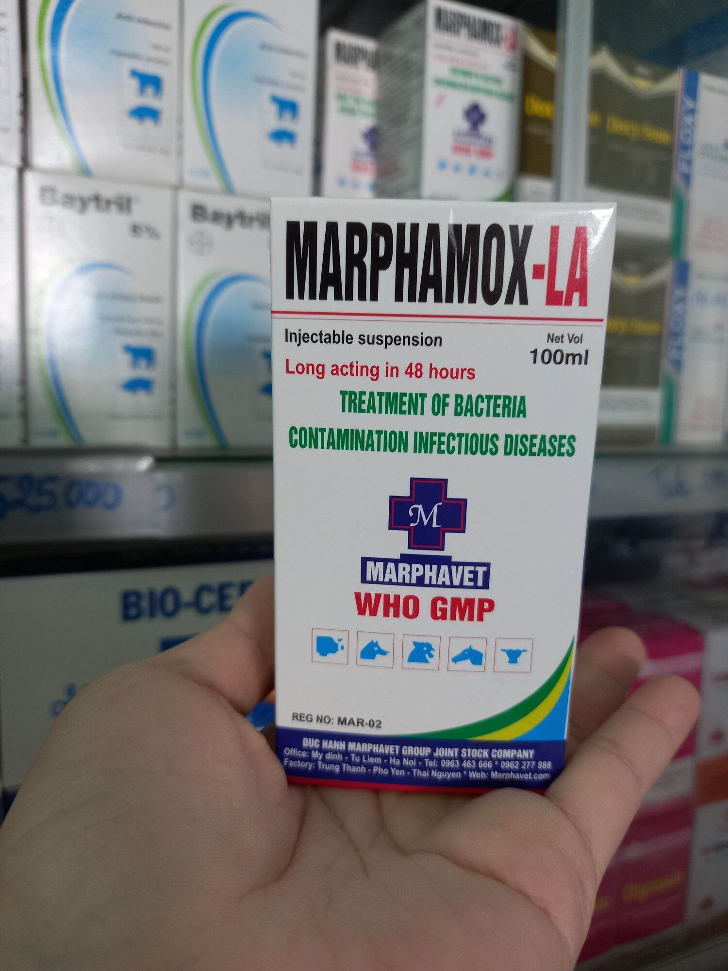 Marphamox la,chai 100ml,chỉ dùng trong thú y