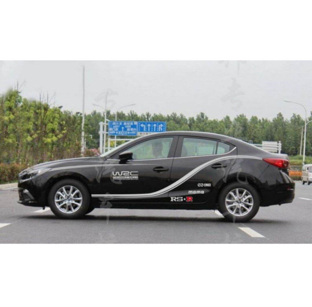 tem dán hông xe phong cách thể thao ms002