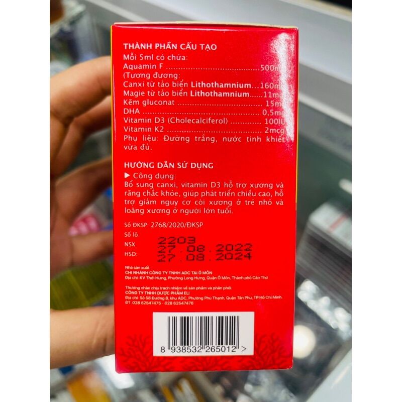 Etabone Canxi D3 cho bé - Hộp 20 gói