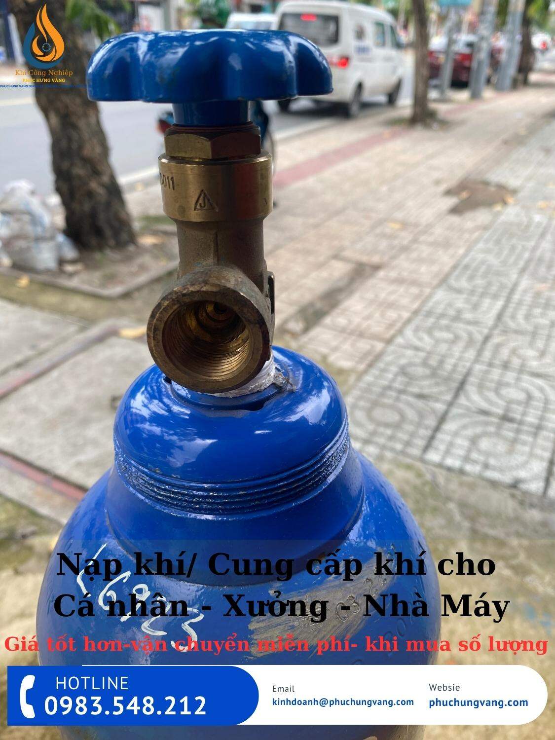 Bình Khí Argon 10Lít Đã Nạp Khí (1.5m3 Khí) - Hàn Tig