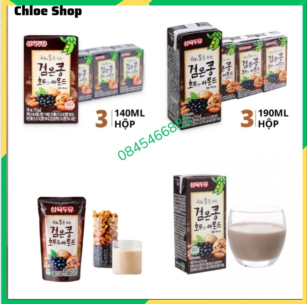 (Lẻ lốc] Sữa ÓC CHÓ Hạnh nhân Đậu Đen Hàn Quốc
